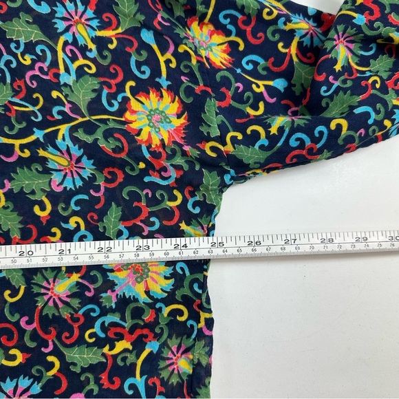 Diza Gabo Designer Lightweight Floral Multicolor Women's Top L-XL - Picture 6 of 9